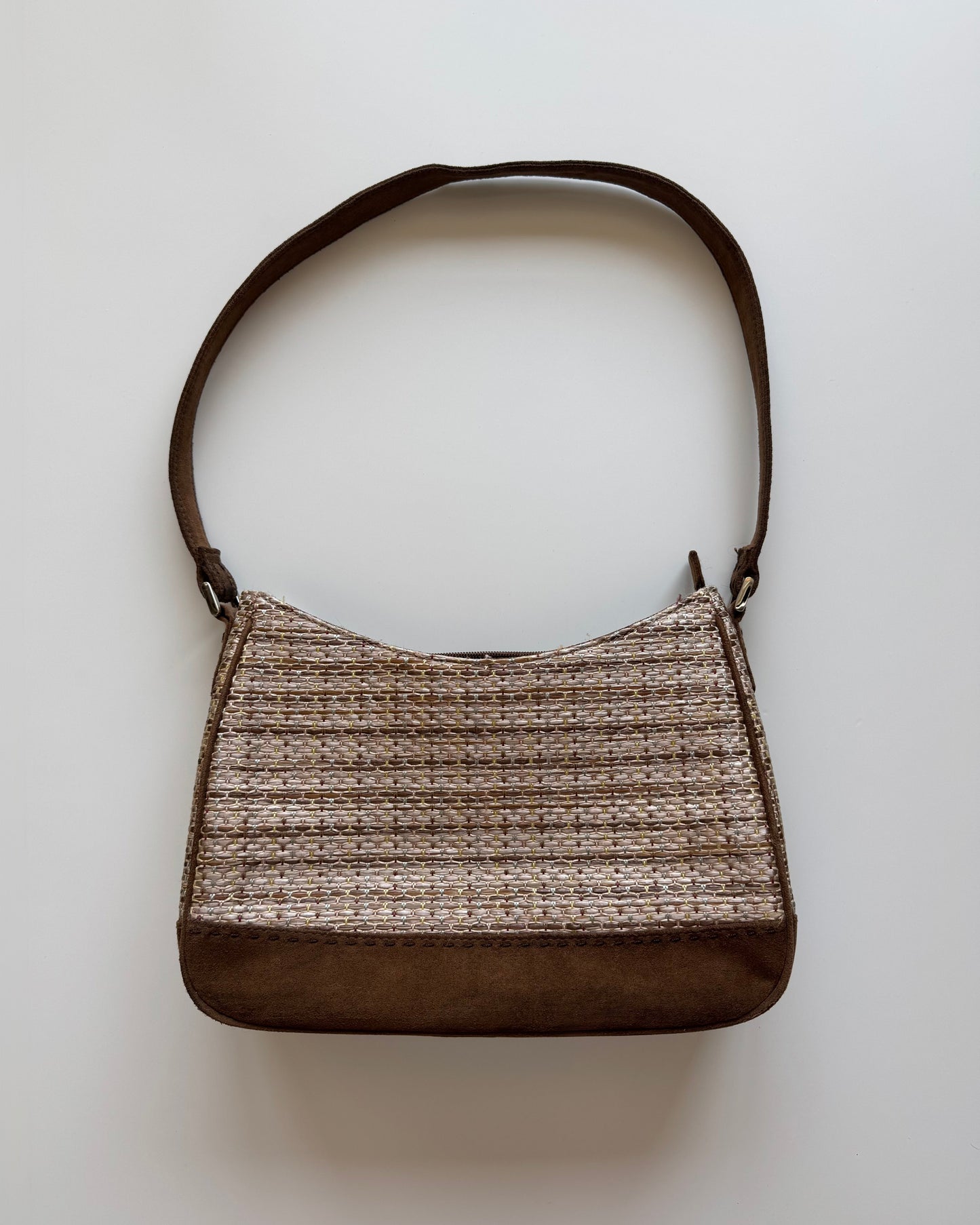 Vtg Woven Shoulder Bag