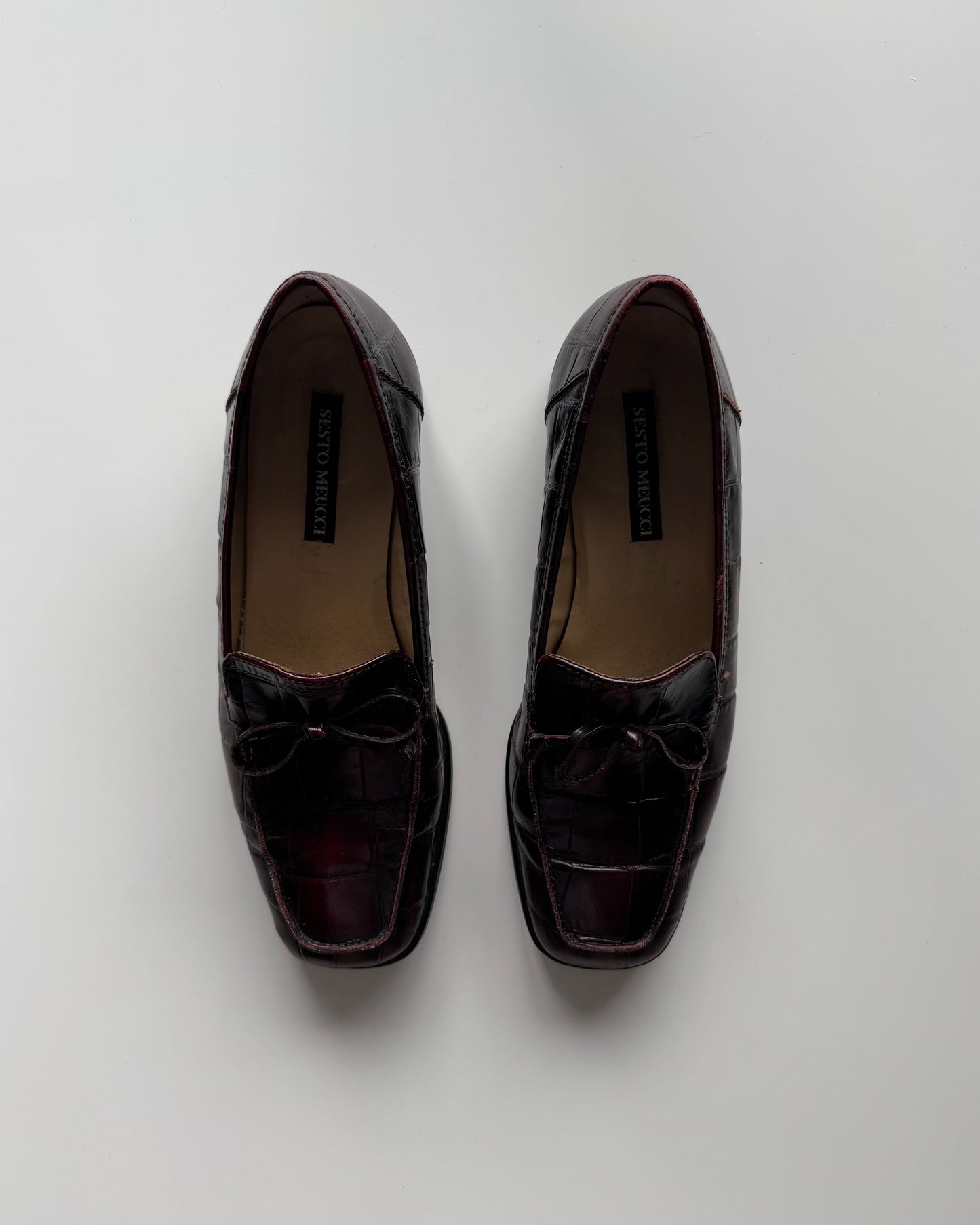 Burgandy Sesto Meucci Loafers - 7