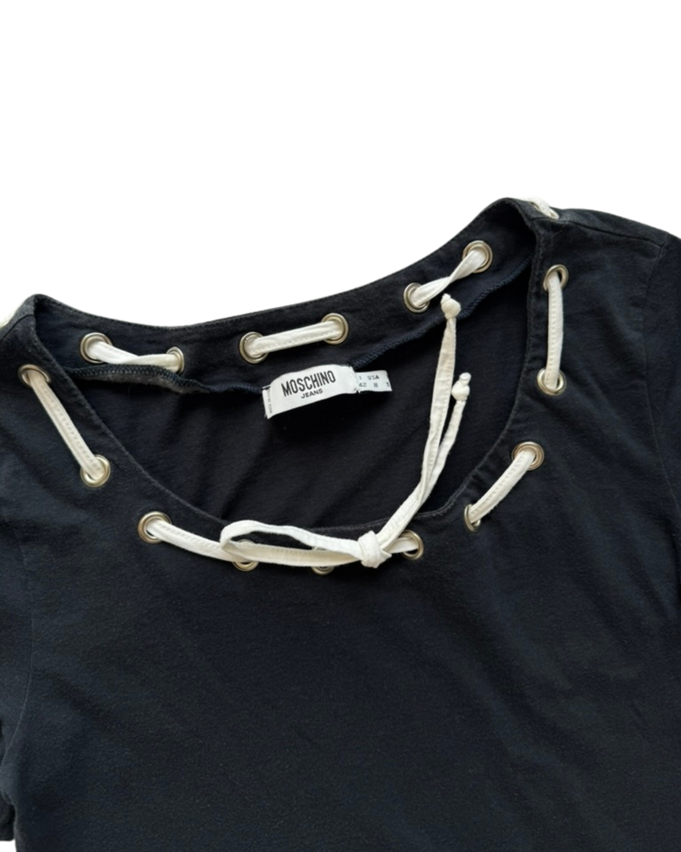 Moschino Jeans Lace-Up Top - S