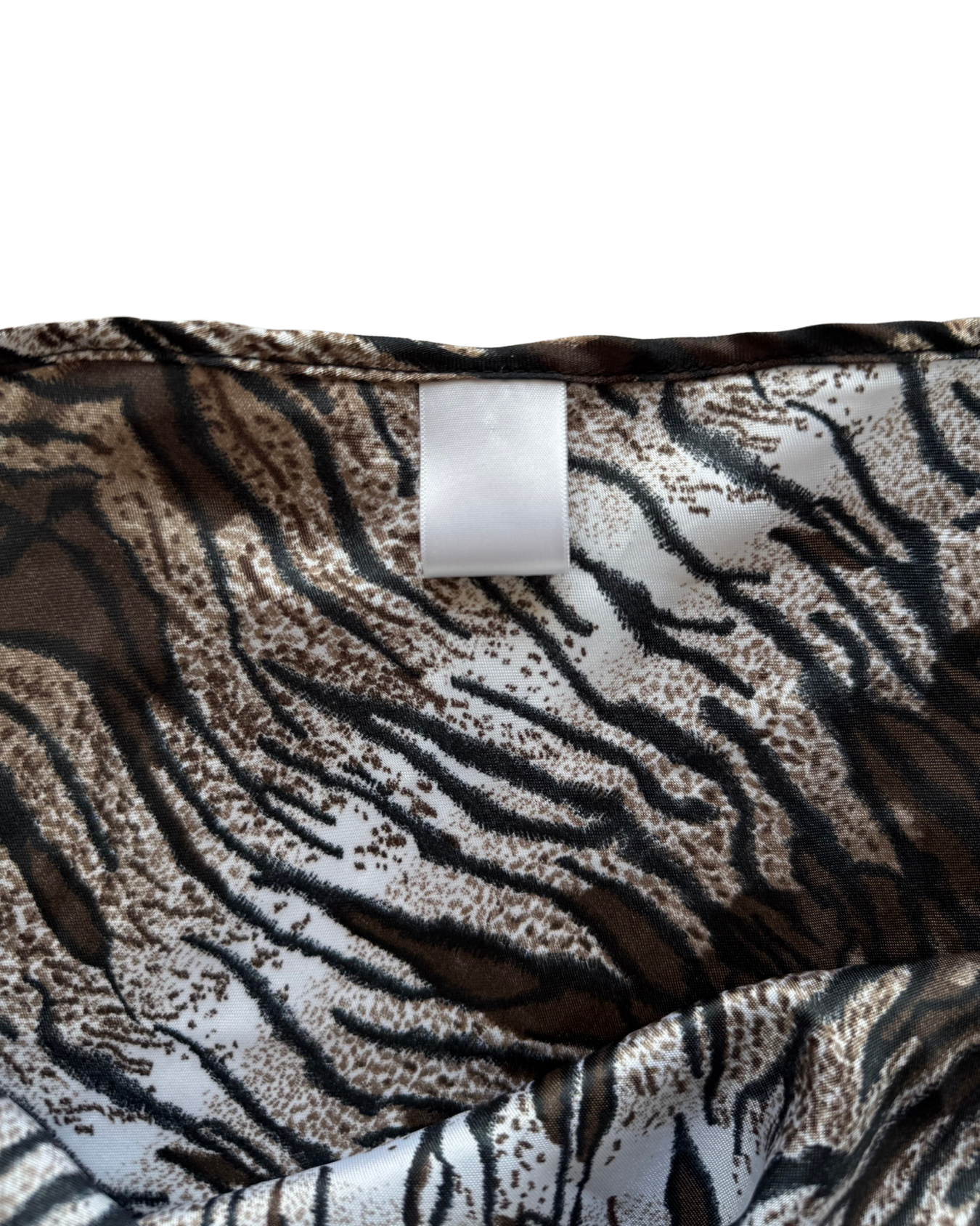 Vtg Tiger Print Slip Dress - L