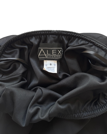 Vtg Black Maxi Skirt - XS