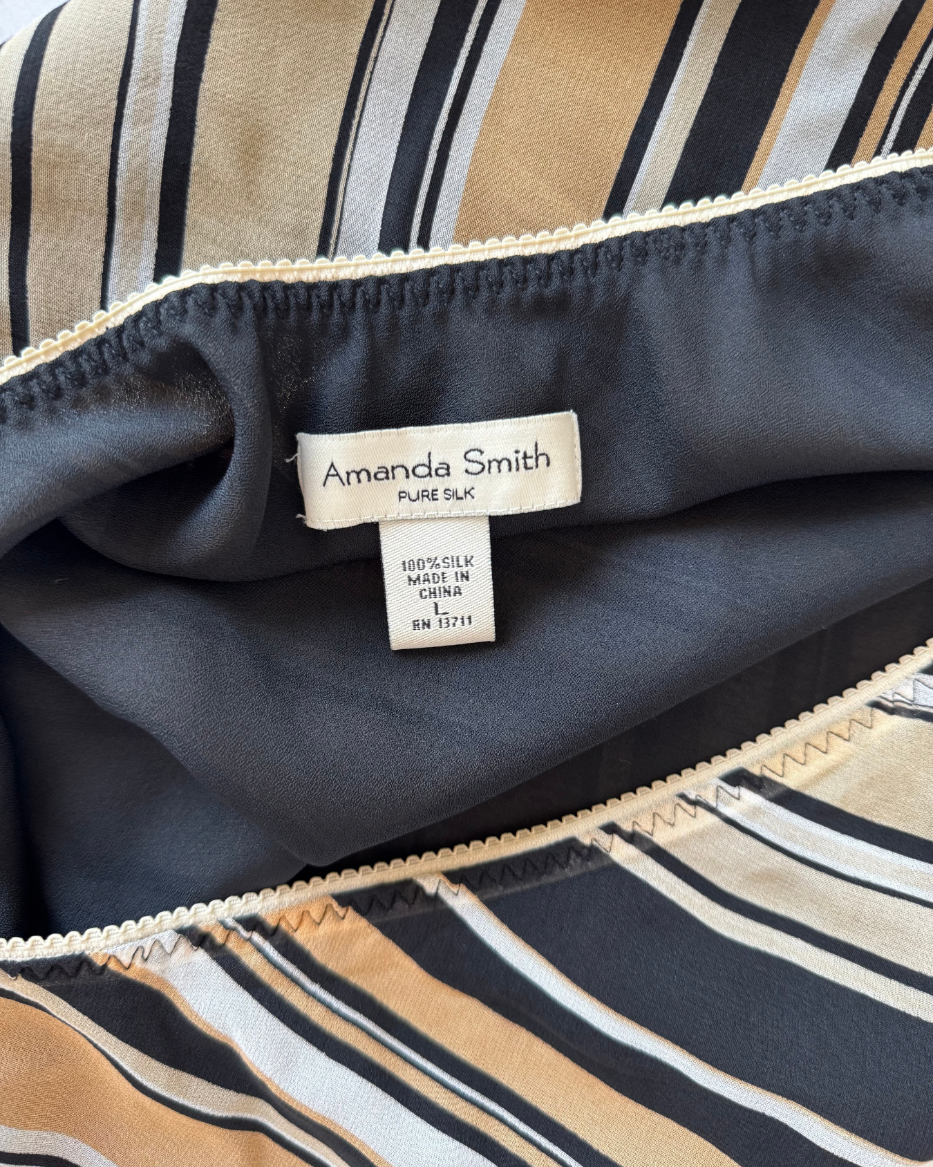 Vtg Silk Midi Skirt - S/M