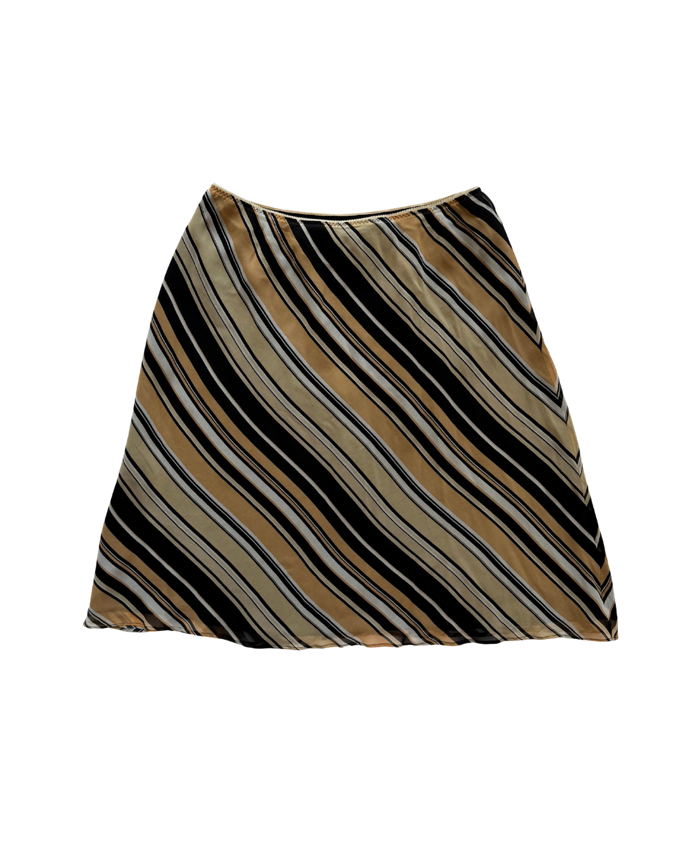 Vtg Silk Midi Skirt - S/M