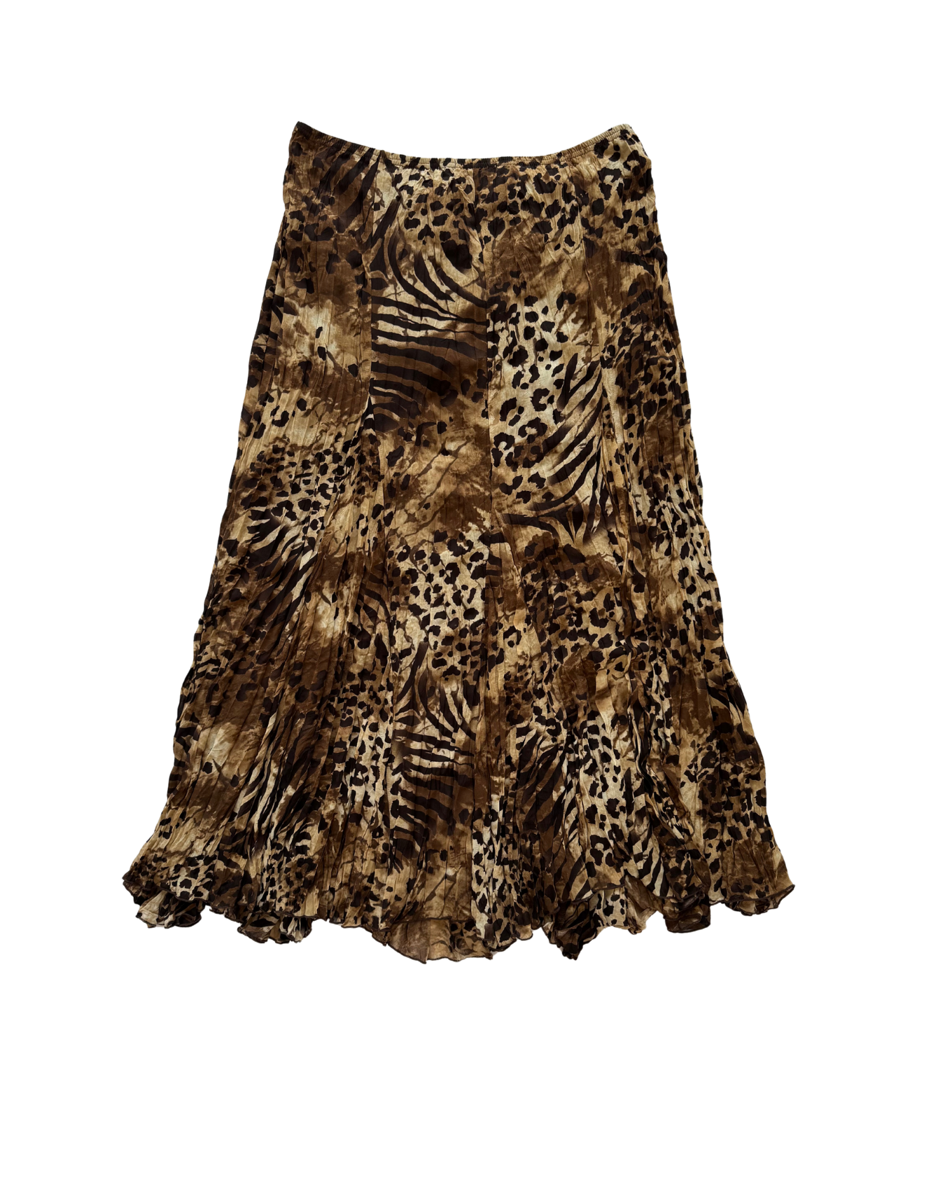 Vtg Animal Print Maxi Skirt - S/M/L