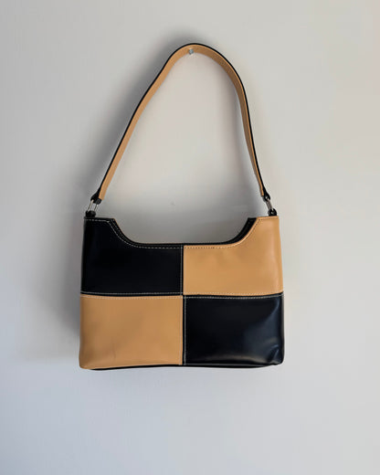 Vtg Colorblock Shoulder Bag