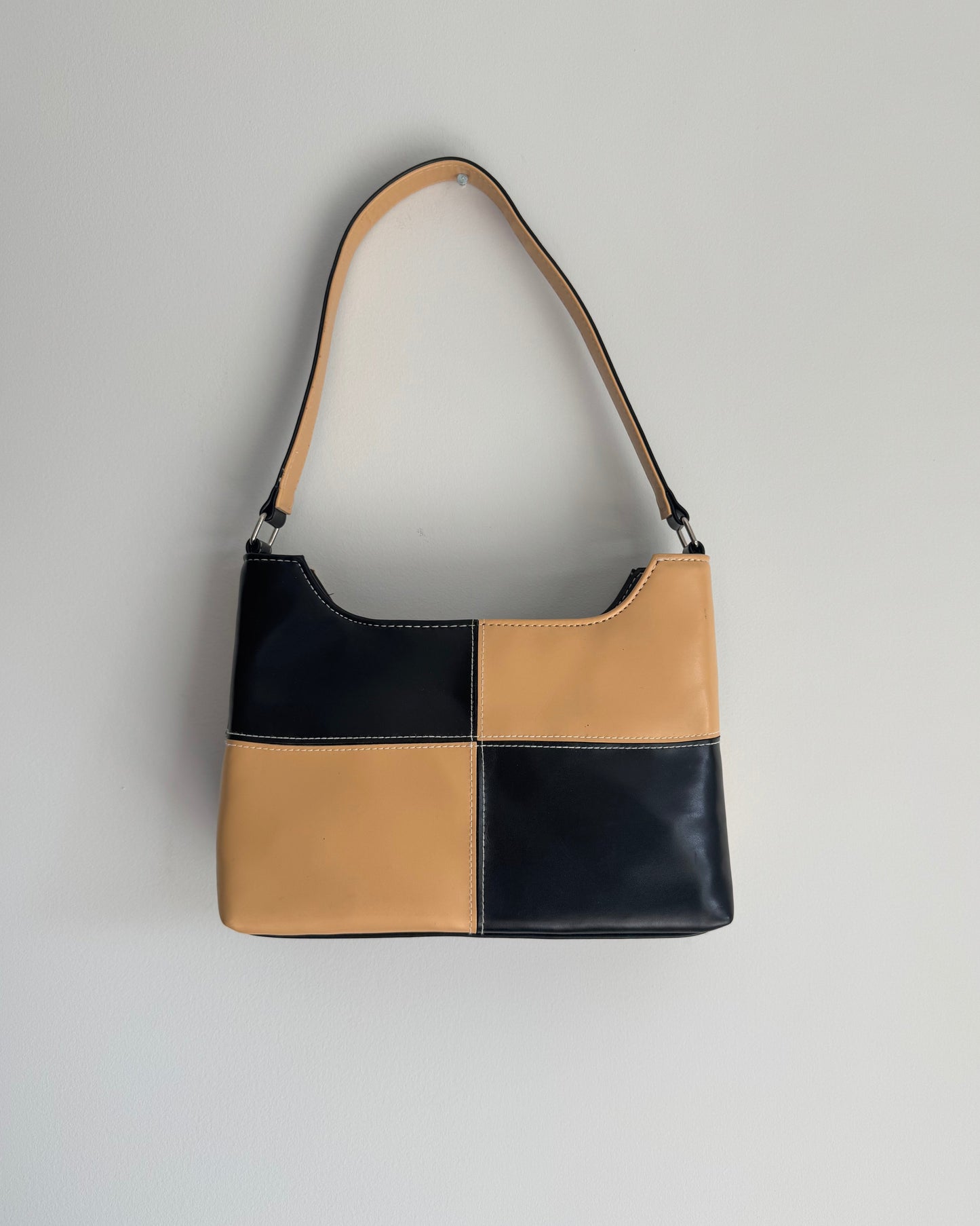 Vtg Colorblock Shoulder Bag