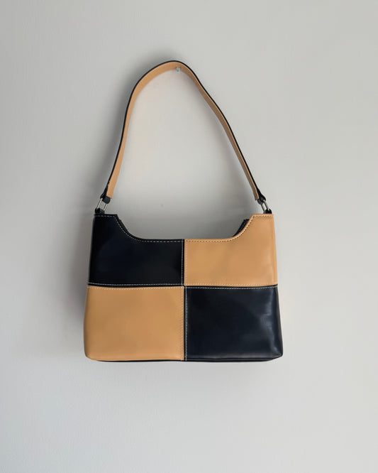 Vtg Colorblock Shoulder Bag
