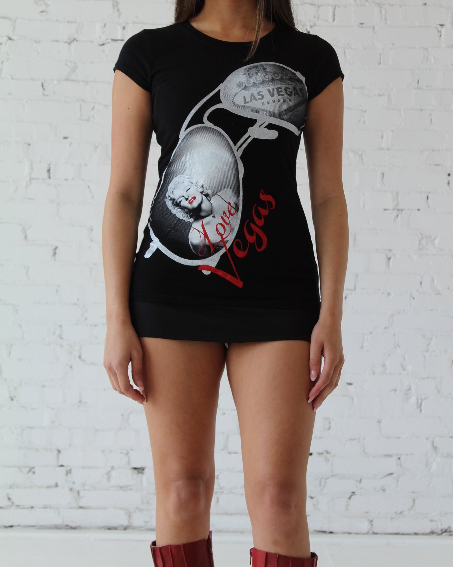 Marilyn Monroe Black Vegas Tee - XS