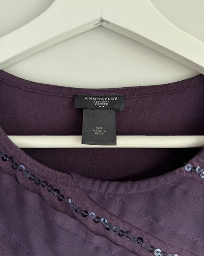 Purple Sequin Tank - XS/S