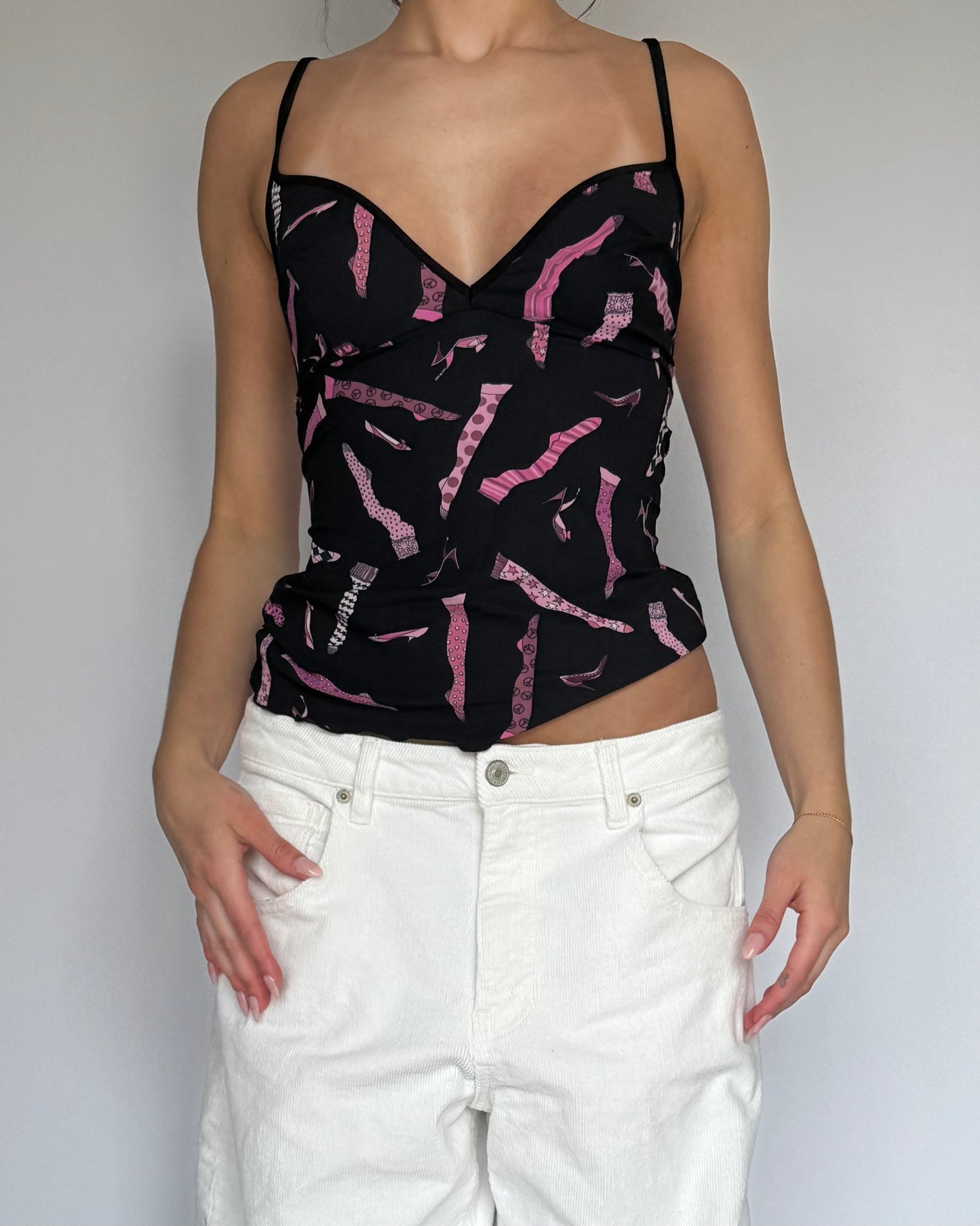 Moschino Lingere Stocking Top - S/M