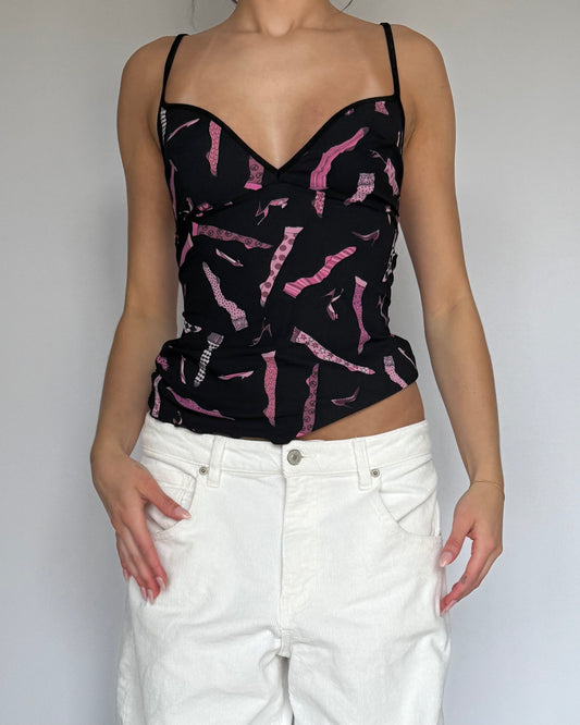 Moschino Lingere Stocking Top - S/M