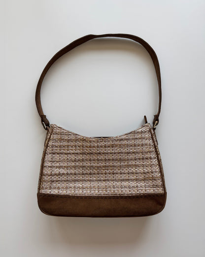 Vtg Woven Shoulder Bag