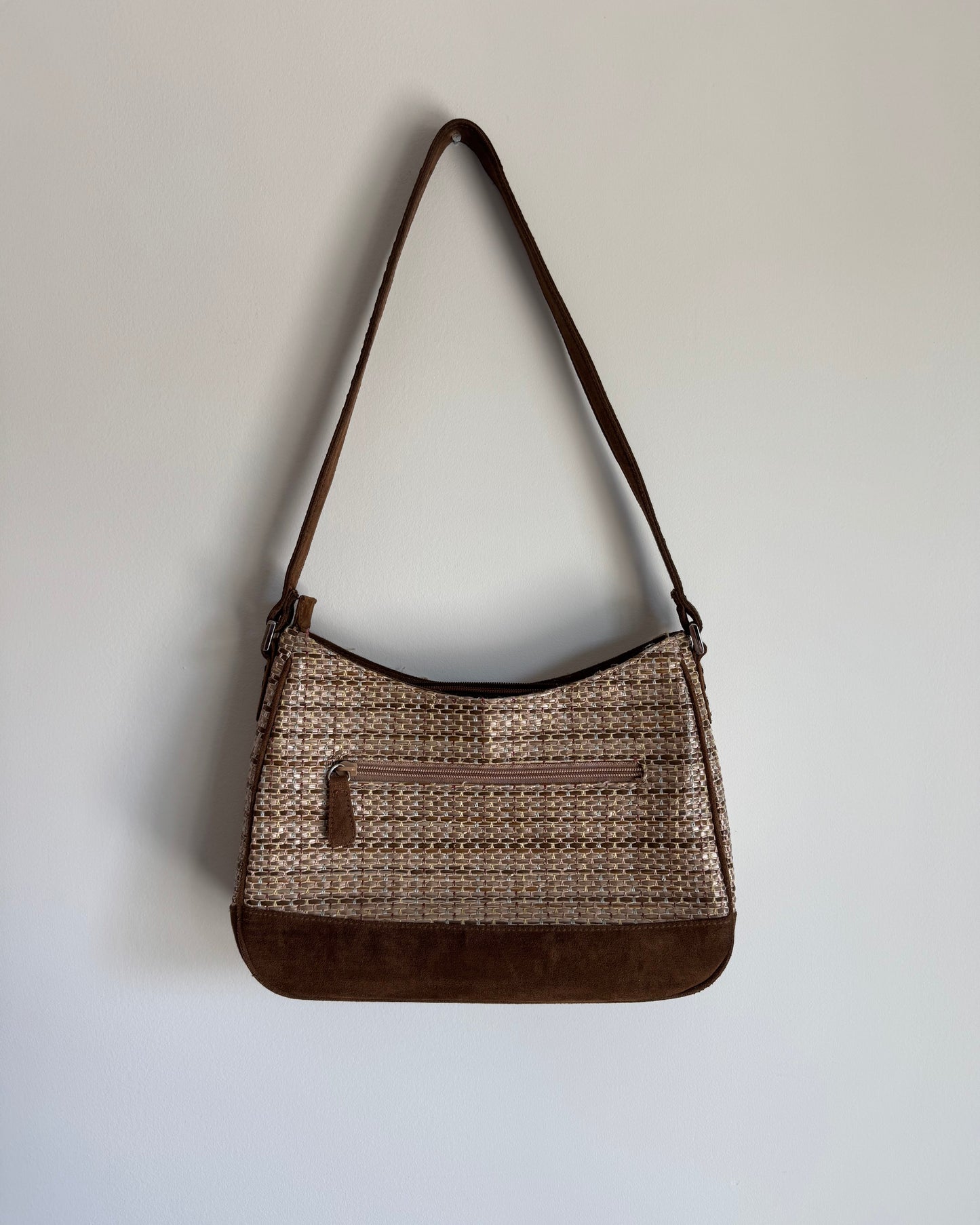 Vtg Woven Shoulder Bag