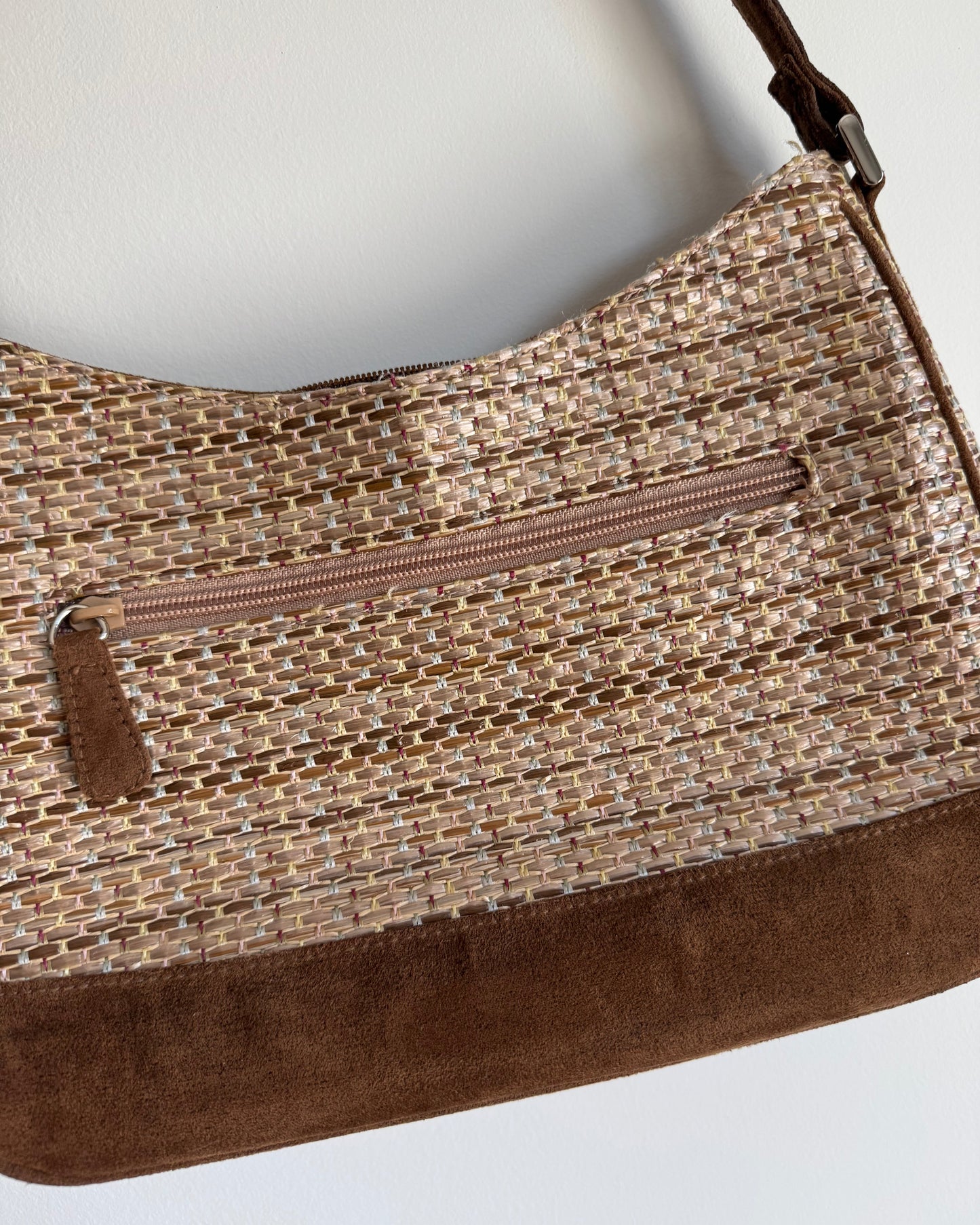 Vtg Woven Shoulder Bag