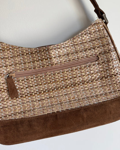 Vtg Woven Shoulder Bag