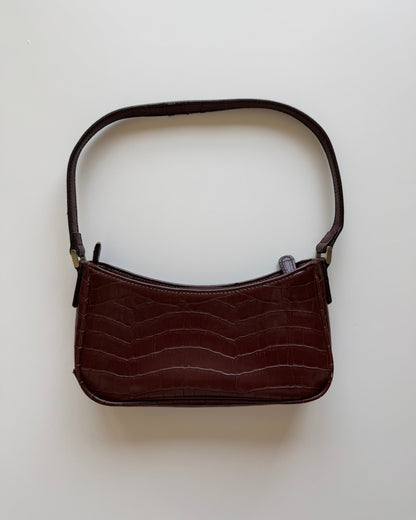 Vtg Croc Mini Shoulder Bag