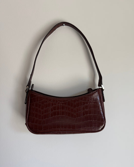 Vtg Croc Mini Shoulder Bag