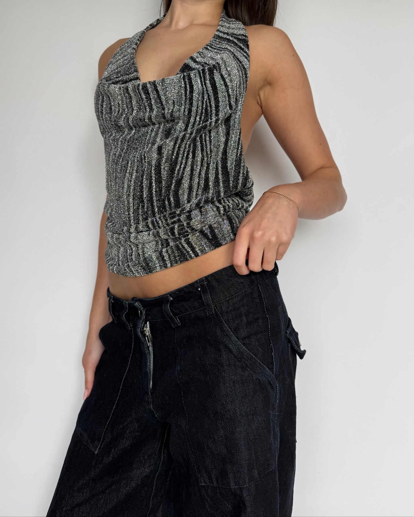 Fashion Magazine Halter Top - M