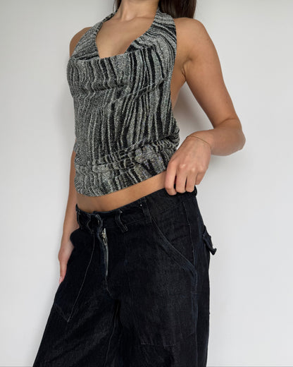 Fashion Magazine Halter Top - M