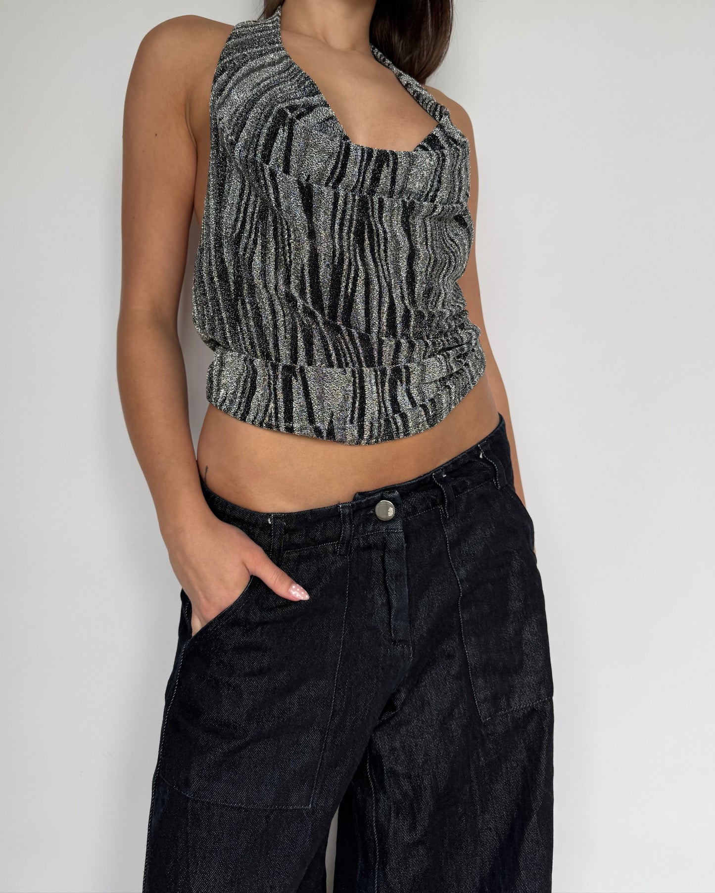 Fashion Magazine Halter Top - M