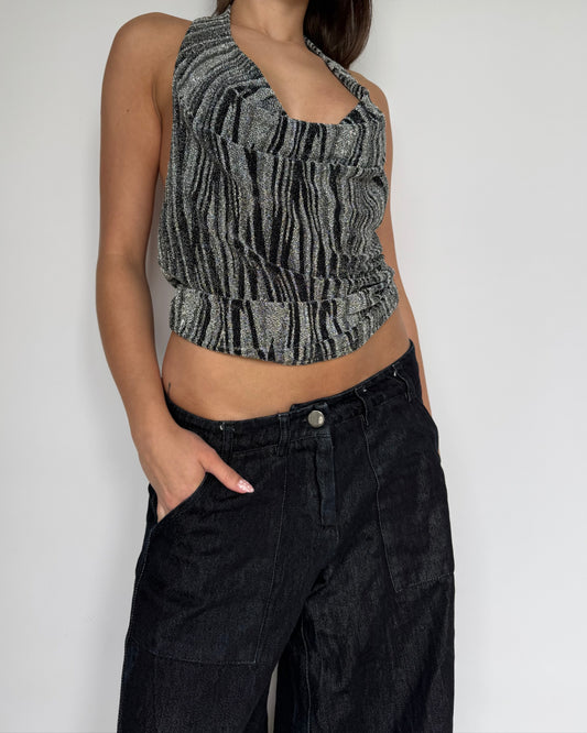 Fashion Magazine Halter Top - M