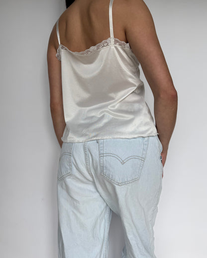 Vtg Lace Trim Camisole - S/M