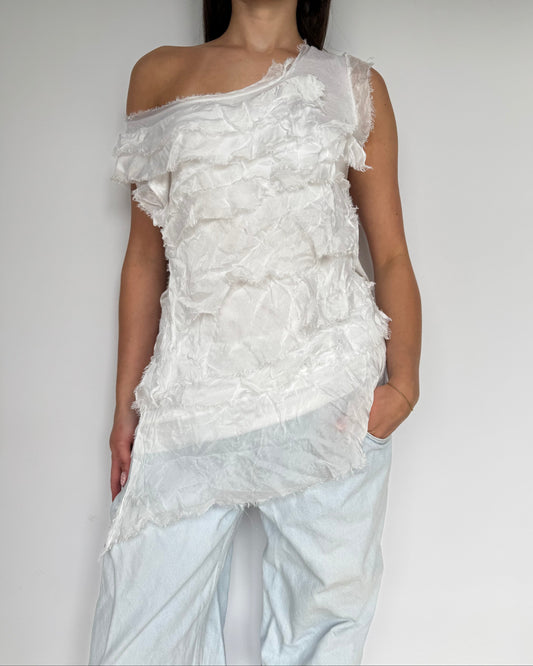 Asymmetrical Ruffle Top - M/L