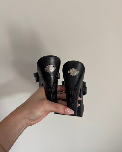 Vtg Harley Davidson Zipper Heels - 6