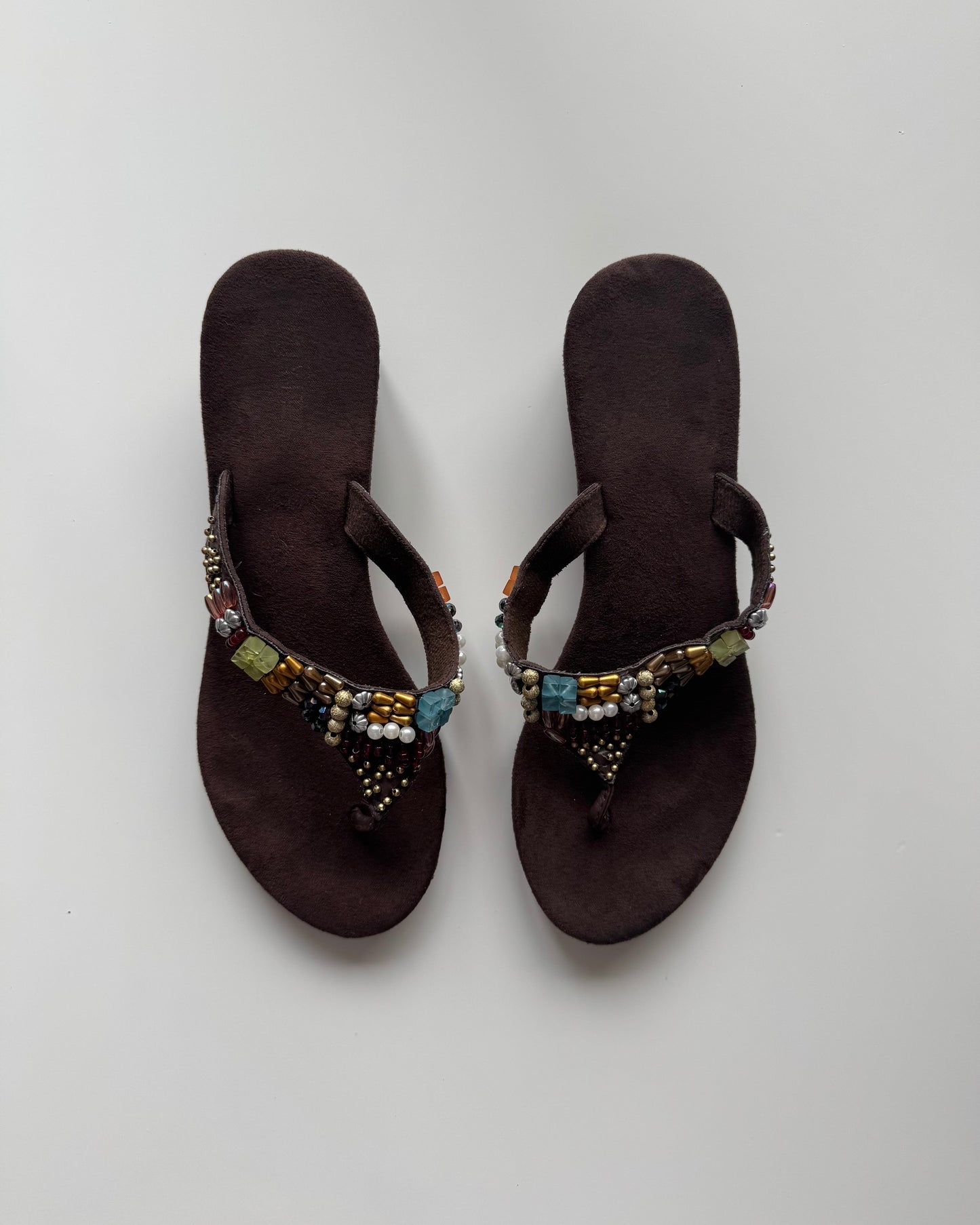 Vtg Beaded Wedges - 8