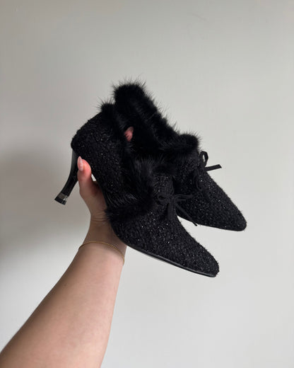 Queens Landing Fur Lined Heels - 7.5 & 9.5
