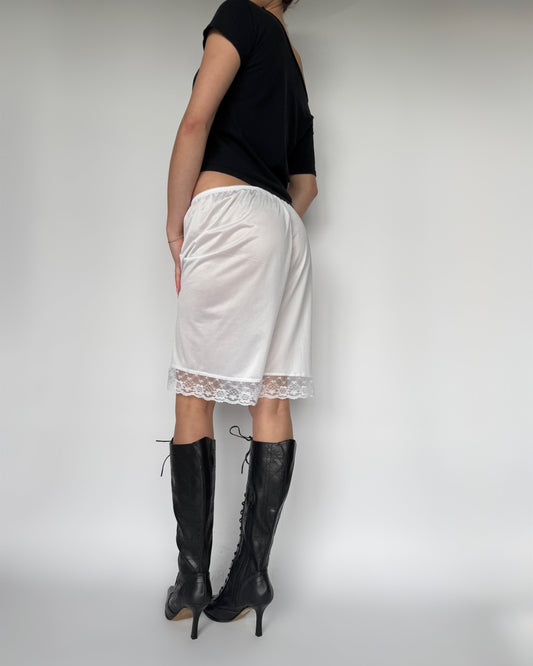 Lace Trim Slip Shorts - XS/S/M