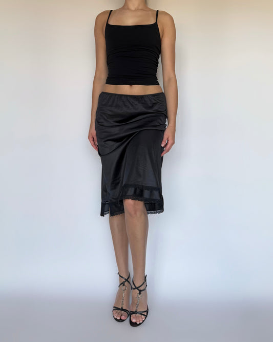 Vtg Midi Slip Skirt - XS/S