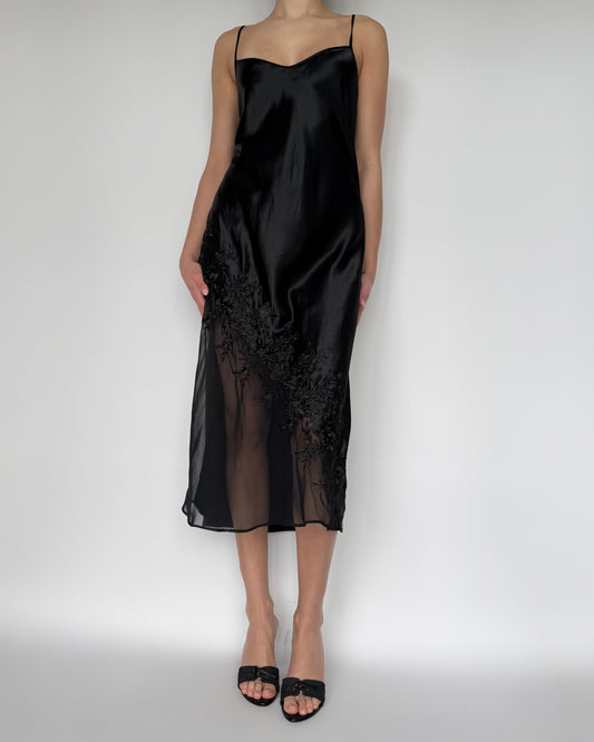 Alexandra Nicole Black Slip Dress - L