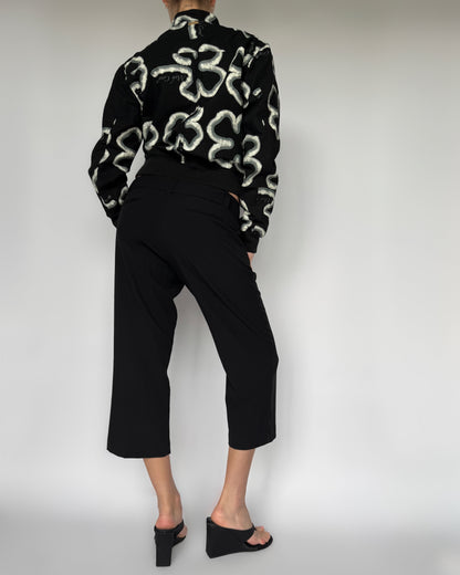 Vtg Black Capris - S