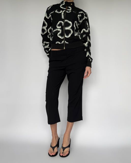 Vtg Black Capris - S