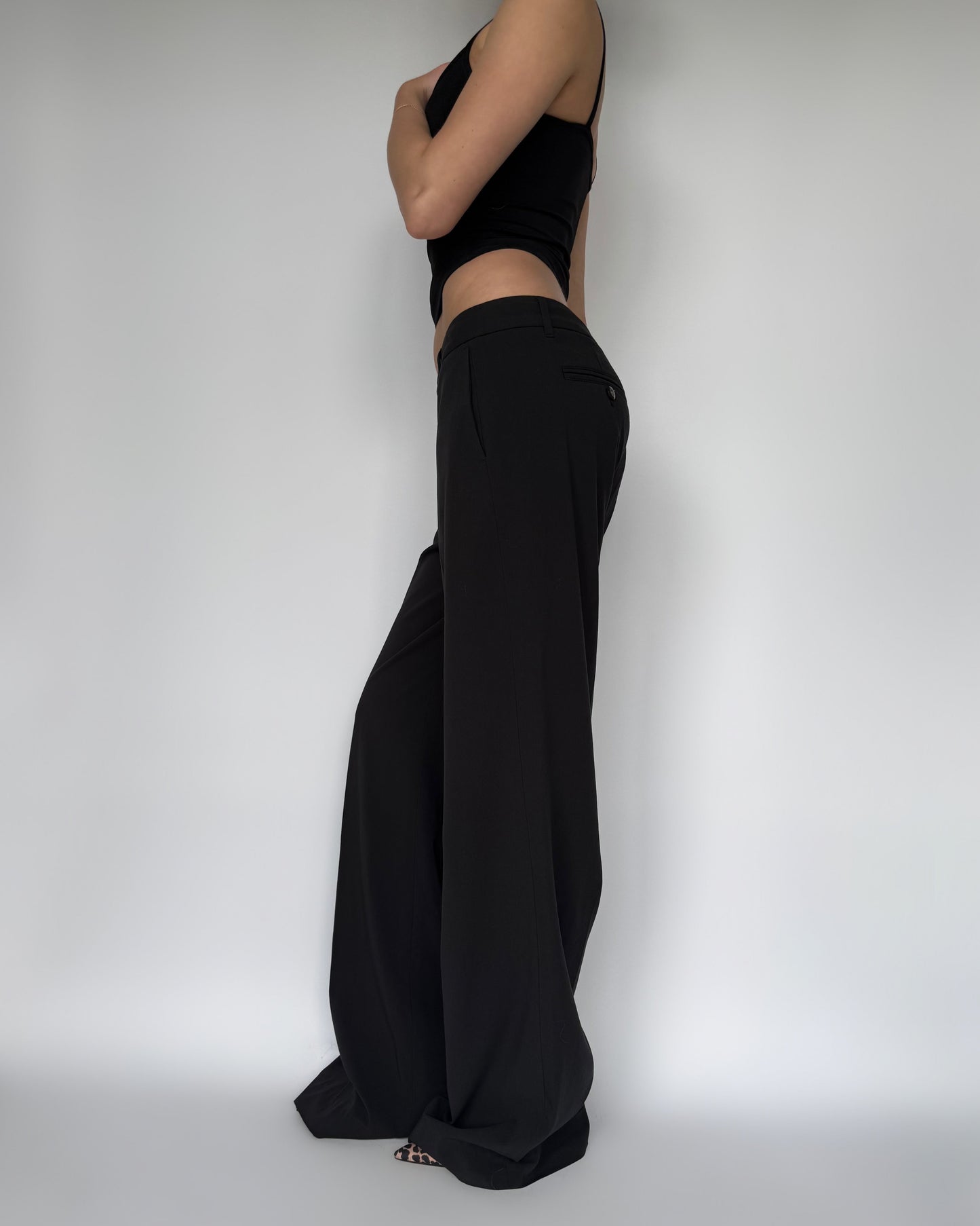 Vtg Tall Baggy Trousers - S